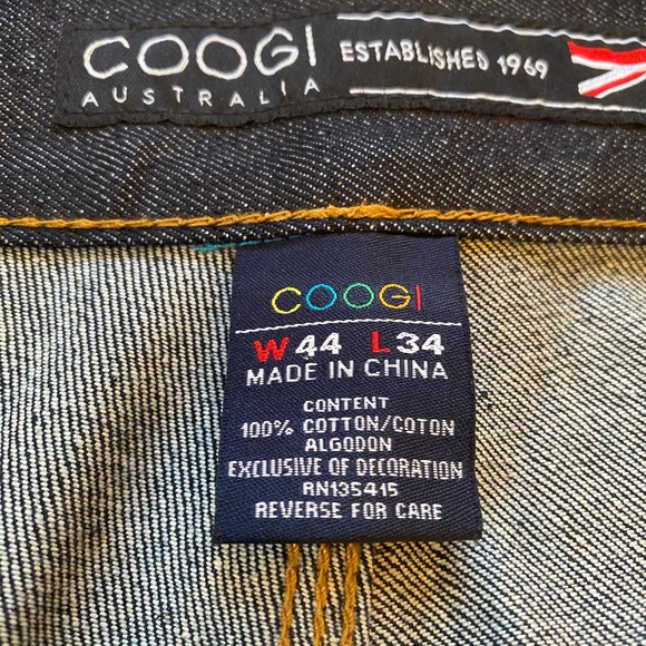 Coogie Jeans Men's 44 x 34 Dark Blue jeans Embellished - Picture 7 of 15
